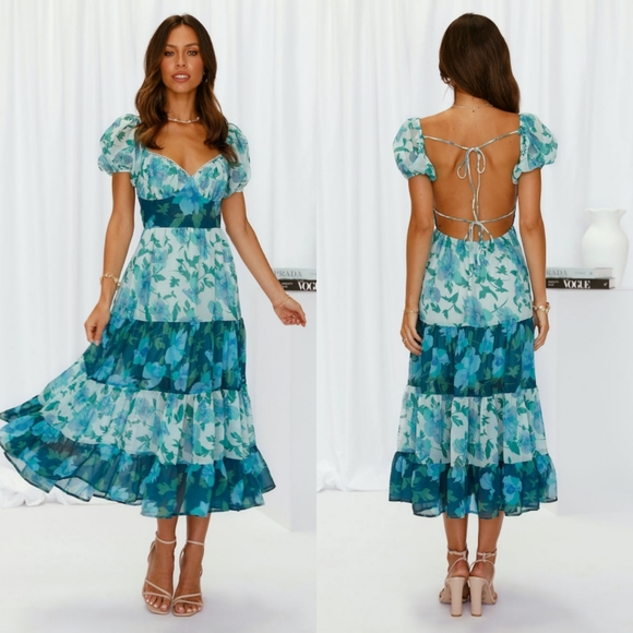 Hello Molly Dresses & Skirts - SWEET VIEWS MIDI DRESS AQUA